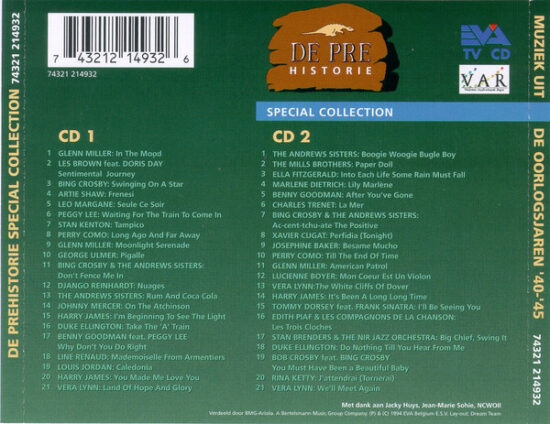 Various - De Pre Historie - Muziek Uit De Oorlogsjaren '40-'45