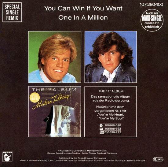 Modern Talking - You Can Win If You Want (Special Single Remix)