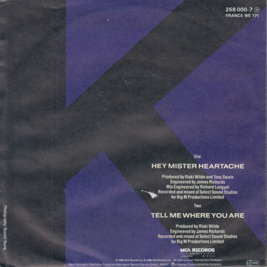 Kim Wilde - Hey Mister Heartache