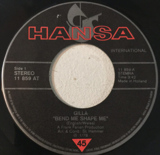 Gilla - Bend Me, Shape Me