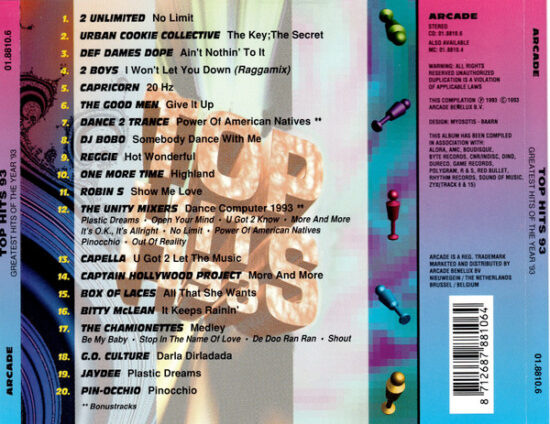 Various - Top Hits 93 (Greatest Hits Of The Year '93)