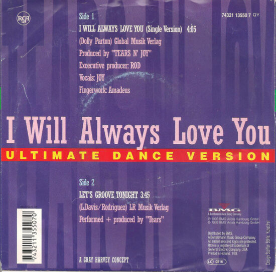 Tears N' Joy - I Will Always Love You (Ultimate Dance Version)
