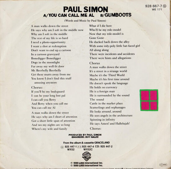 Paul Simon - You Can Call Me Al