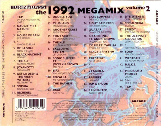 Various - Turn Up The Bass - The 1992 Megamix Volume 2