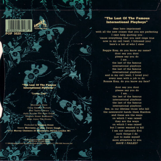 Morrissey - The Last Of The Famous International Playboys