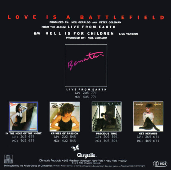 Pat Benatar - Love Is A Battlefield