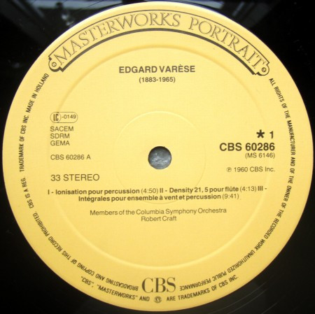 Edgard Varèse - Density 21,5 • Hyperprism • Intégrales • Ionisation • Octandre • Poème Electronique