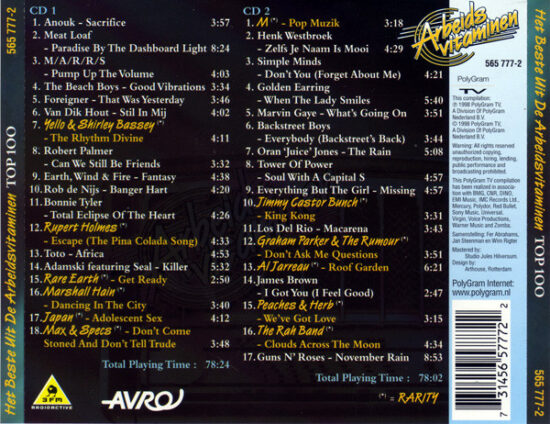 Various - Popclassics & Rarities (Het Beste Uit De Arbeidsvitaminen Top 100)