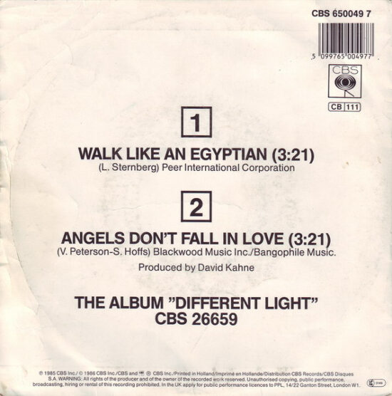 Bangles - Walk Like An Egyptian