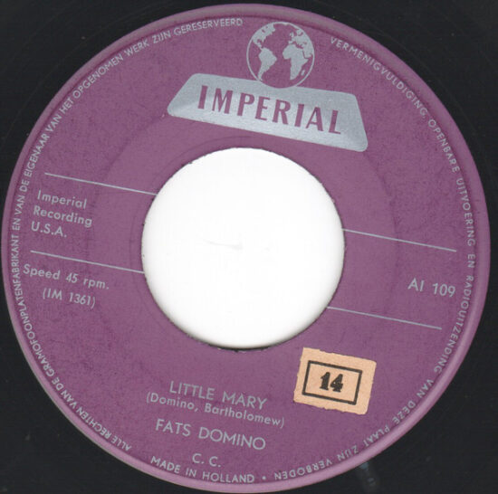 Fats Domino - My Blue Heaven / Little Mary