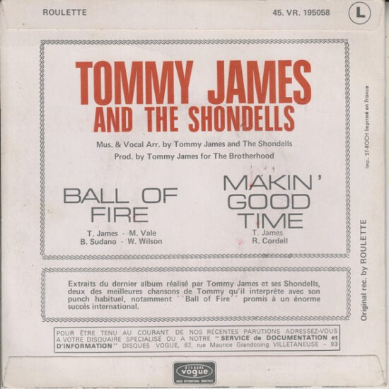 Tommy James & The Shondells - Ball Of Fire