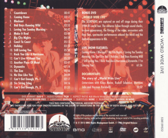 Scorpions - World Wide Live