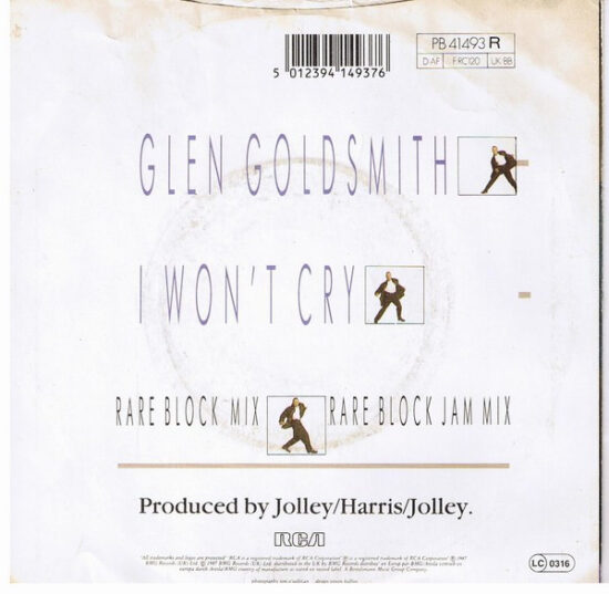 Glen Goldsmith - I Won't Cry