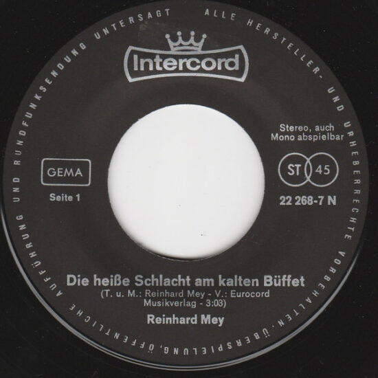 Reinhard Mey - Die Heiße Schlacht Am Kalten Büffet / Neun ... Und Vorbei