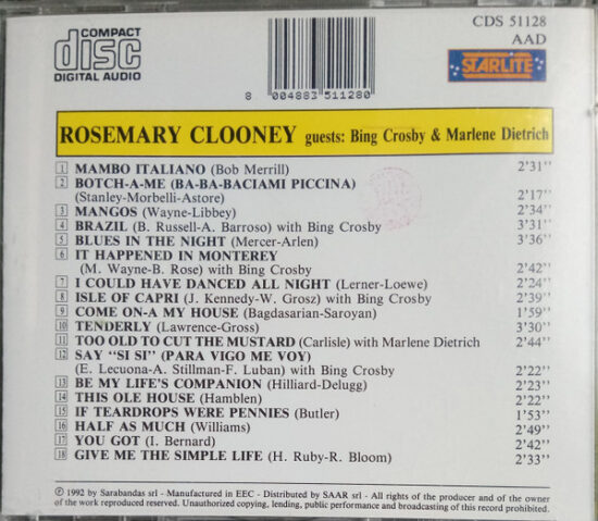 Rosemary Clooney - Mambo Italiano