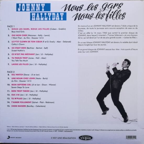 Johnny Hallyday - Nous Les Gars, Nous Les Filles