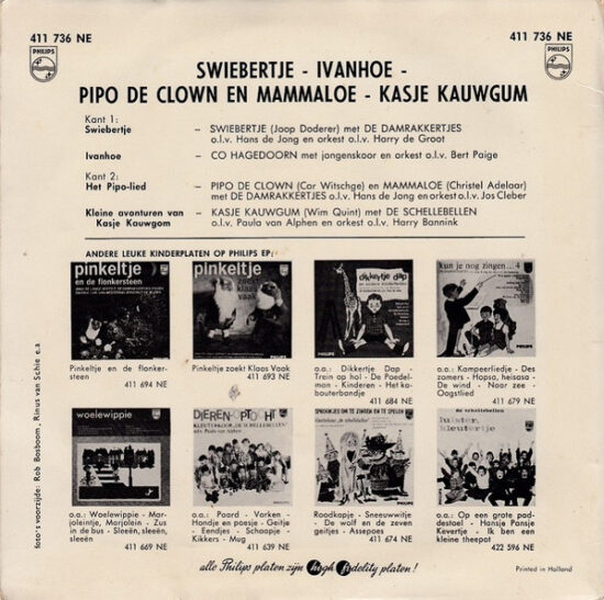 Various - Swiebertje / Ivanhoe / Pipo De Clown / Kasje Kauwgom