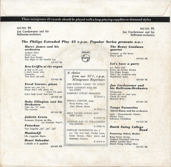 Jan Corduwener And His Ballroom-Orchestra - Jan Corduwener And His Ballroom-Orchestra