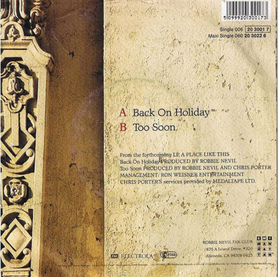 Robbie Nevil - Back On Holiday