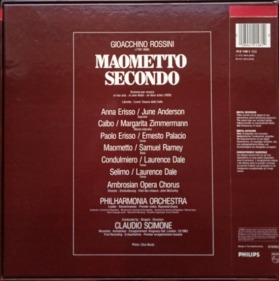 Gioacchino Rossini - Maometto Secondo
