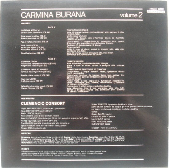 Clemencic Consort - Carmina Burana. Version Originale & Integrale. Volume 2