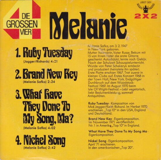 Melanie (2) - Die Grossen Vier Von Melanie