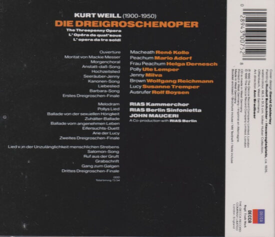 Kurt Weill - Die Dreigroschenoper