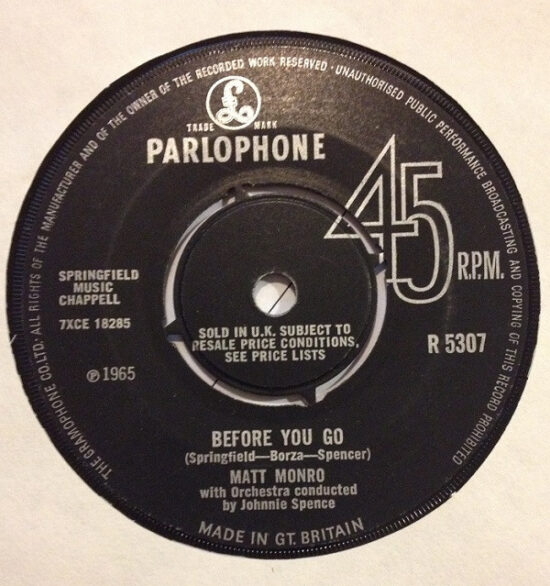 Matt Monro - Before You Go