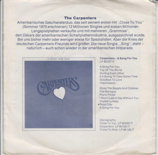 Carpenters - Sing