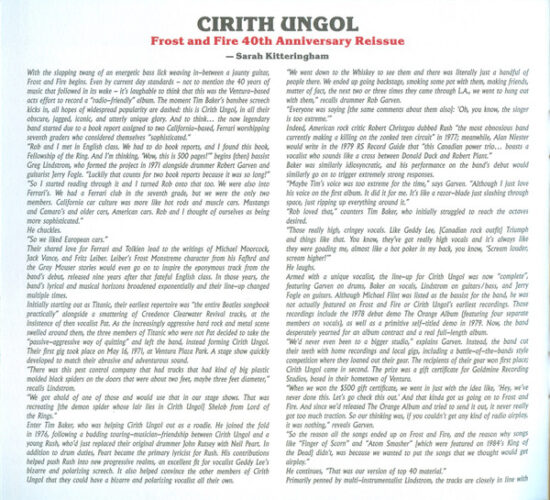 Cirith Ungol - Frost And Fire