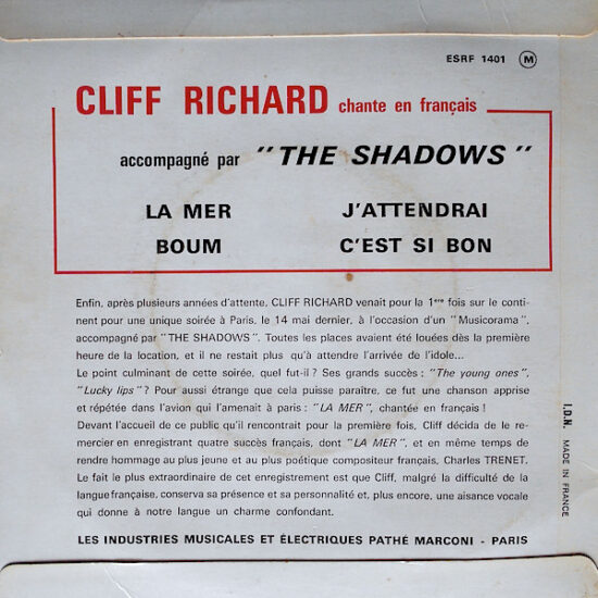 Cliff Richard & The Shadows - Sings In French
