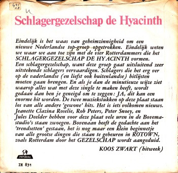 Schlagergezelschap De Hyacinth - We Were As Happy As My Uncle Ray