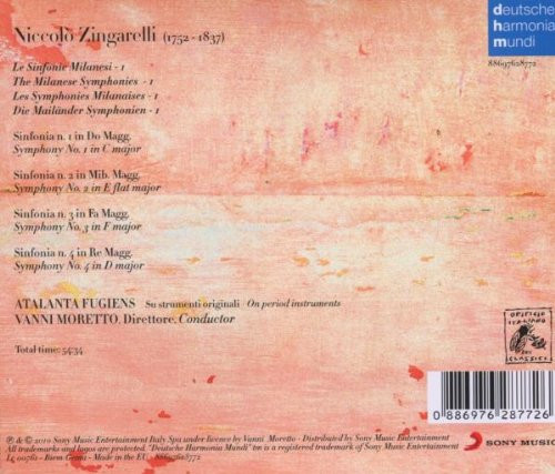 Vanni Moretto - Zingarelli - The Milanese Symphonies, Vol. 1 - Moretto