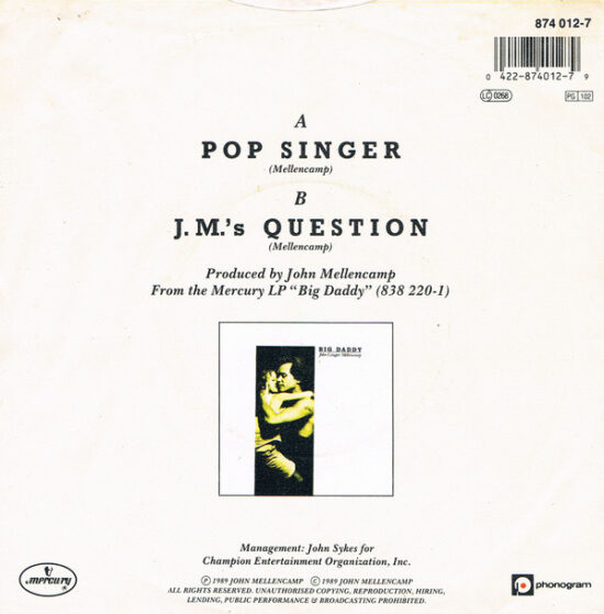John Cougar Mellencamp - Pop Singer