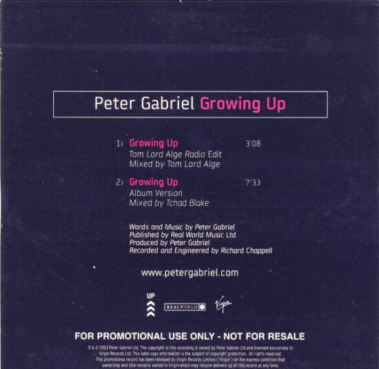 Peter Gabriel - Growing Up