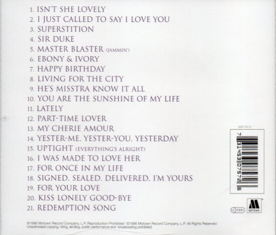 Stevie Wonder - Song Review - A Greatest Hits Collection