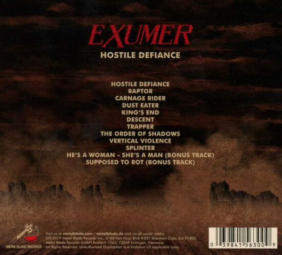 Exumer - Hostile Defiance