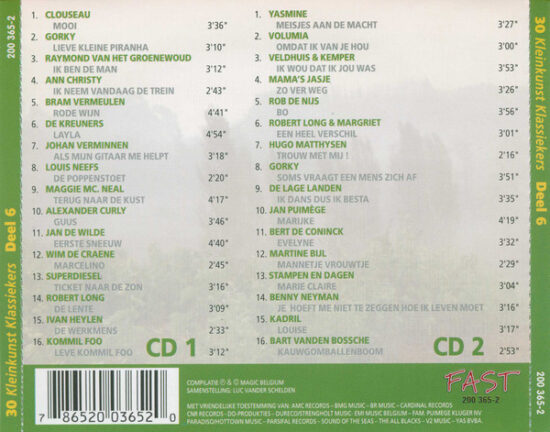 Various - 30 Kleinkunst Klassiekers Deel 6