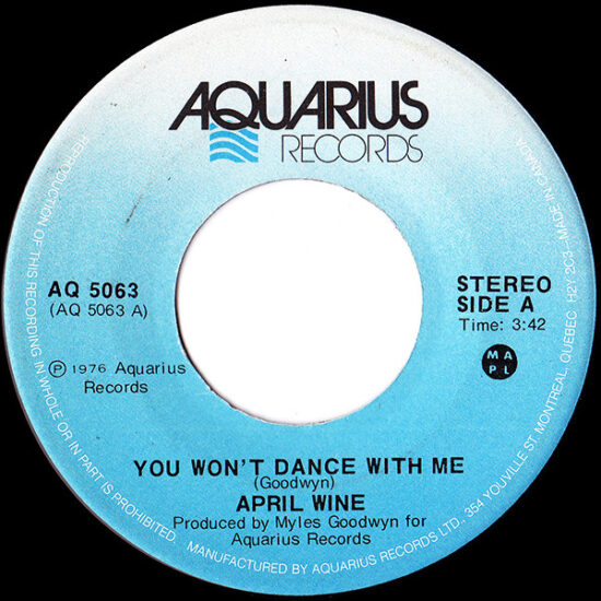 April Wine - You Won't Dance With Me
