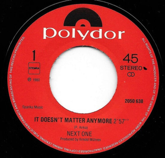 Next One - It Doesn't Matter Anymore