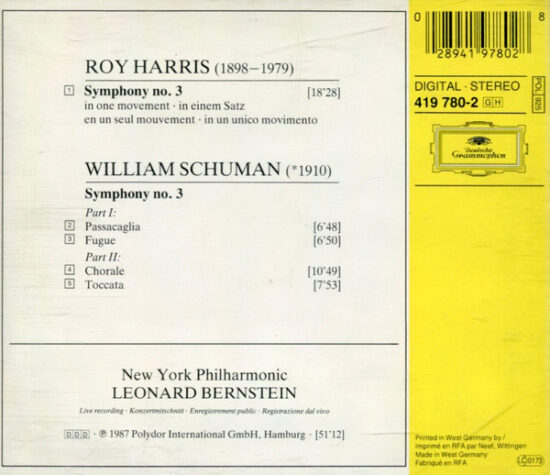 Roy Harris - Symphony No. 3 / Symphony No. 3