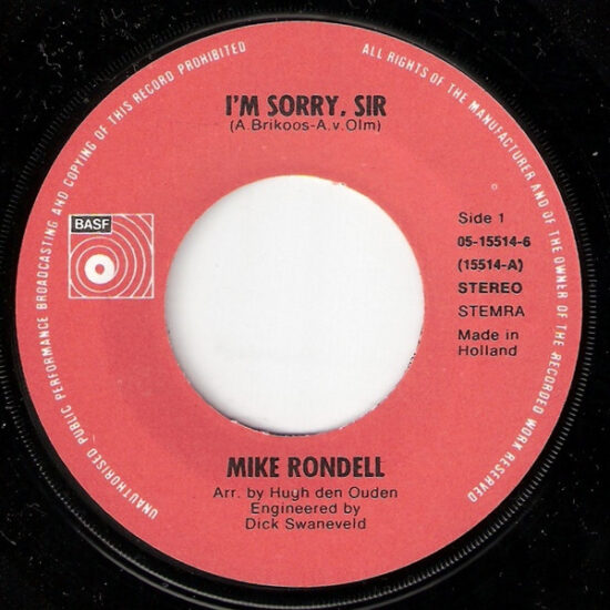 Mike Rondell - I'm Sorry Sir