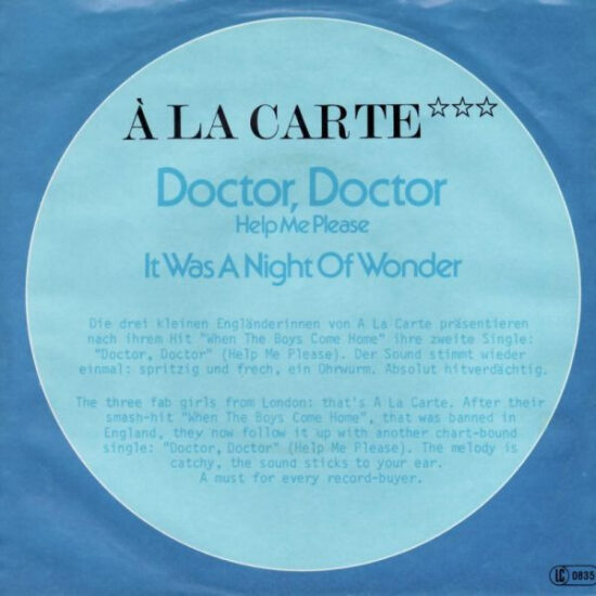 À La Carte - Doctor, Doctor (Help Me Please)