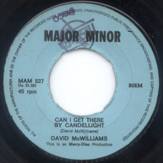 David McWilliams - Can I Get There By Candlelight / Marlena