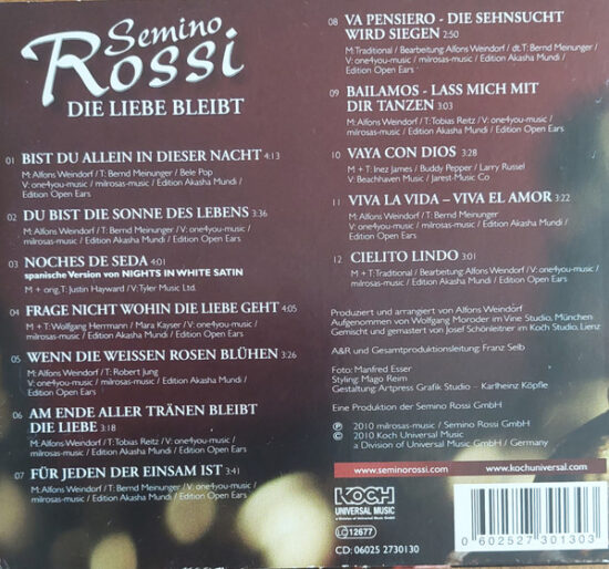 Semino Rossi - Die Liebe Bleibt
