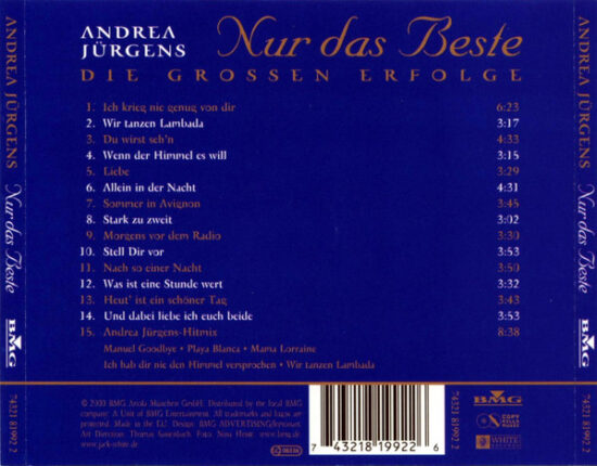 Andrea Jürgens - Nur Das Beste (Die Grossen Erfolge 1983 - 2000)