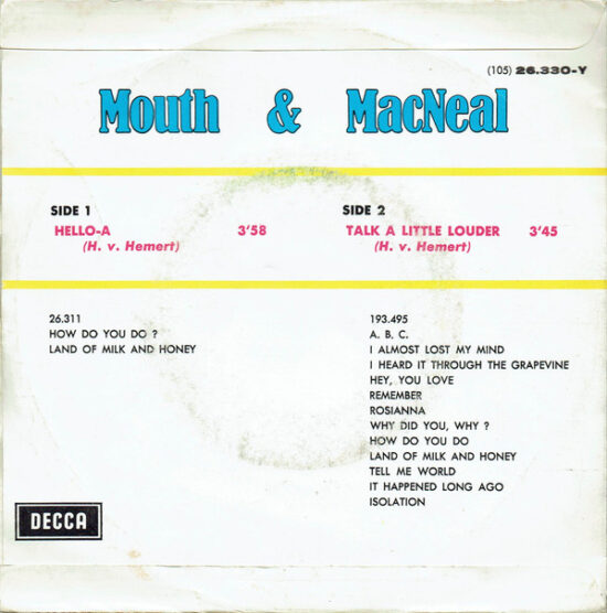 Mouth & MacNeal - Hello-A