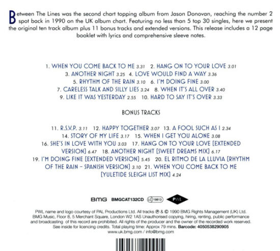 Jason Donovan - Between The Lines