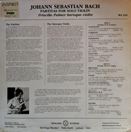 Johann Sebastian Bach - Partitas For Solo Violin