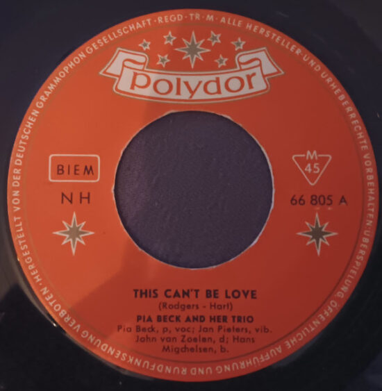 The Pia Beck Trio - This Can't Be Love / Someone To Watch Over Me